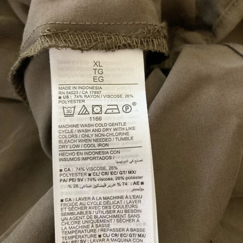 NWT Old Navy Waist Defined Utility MIDI Green Shirt Dress Size XL - Picture 9 of 12